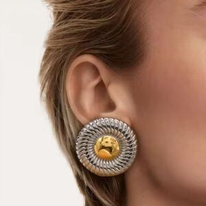 Elegant Gold and Silver Women's Earrings